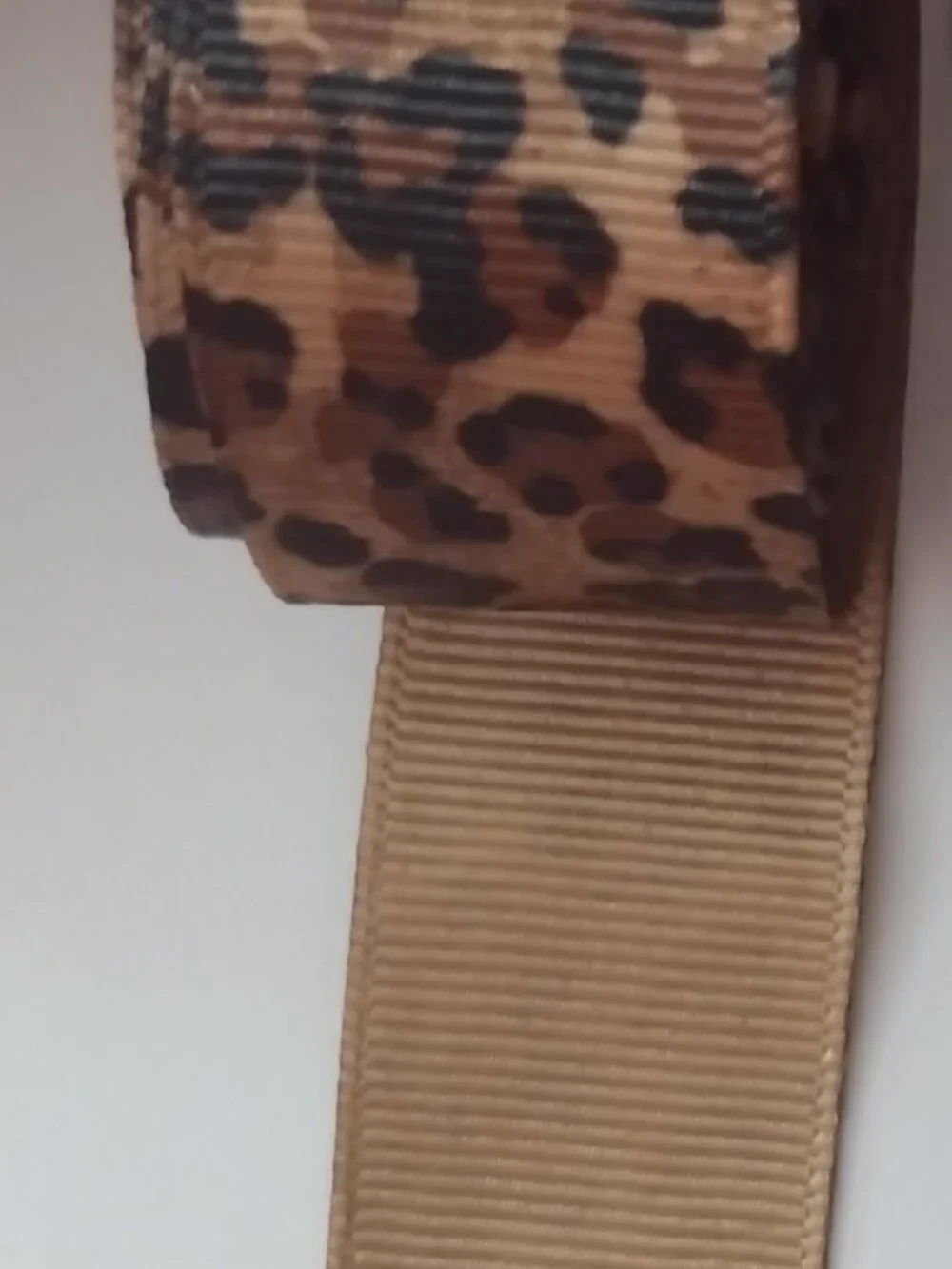 Animal Print Trim Ribbon lot of 3, spots stripes, grosgrain smooth-face jacquard